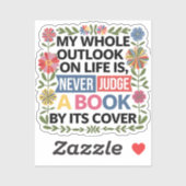 Urteilen Sie niemals ein Buch nach seinem Cover Aufkleber (Blatt)