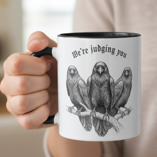 Urteilsraben Dark Academia Gothic Tasse