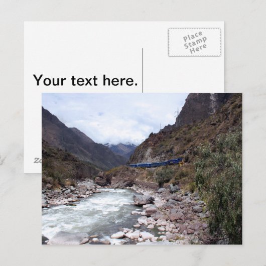 Urubamba Fluss Tal Bahn Cusco Peru Postkarte (Vorne/Hinten)