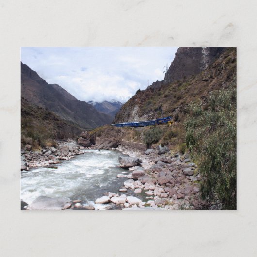Urubamba Fluss Tal Bahn Cusco Peru Postkarte (Vorderseite)