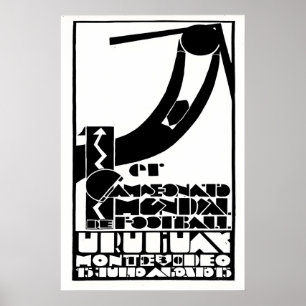 Uruguay 1930 Fußball-Pokal-Plakat Vintage Süd Poster