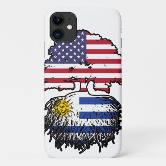 Uruguay American USA Tree Roots Flag Case-Mate iPhone Hülle (Rückseite)