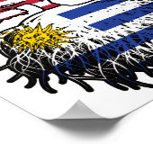 Uruguay American USA Tree Roots Flag Poster (Ecke)