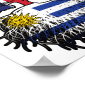 Uruguay British UK Tree Roots Flag Poster (Ecke)