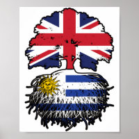 Uruguay British UK Tree Roots Flag