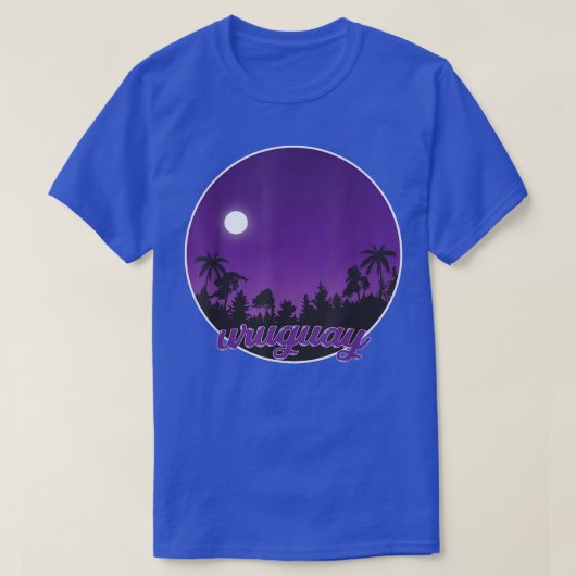 uruguay By night with Palms  T-Shirt (Design vorne)