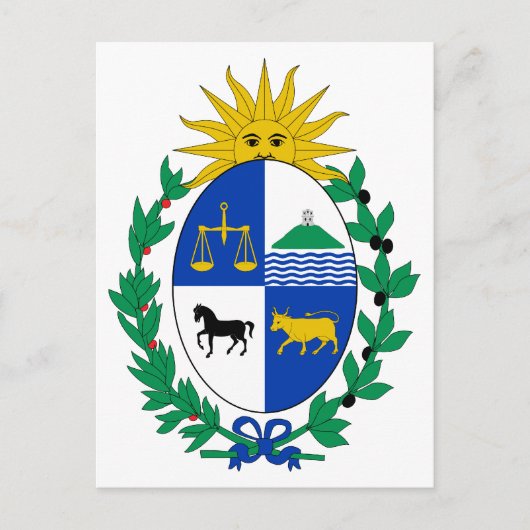 Uruguay Coat of Arms Postcard Postkarte (Vorderseite)