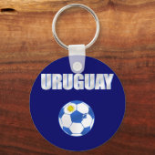 Uruguay coole Ball-Futbol-Fans La Celeste Liebe Schlüsselanhänger (Vorderseite)
