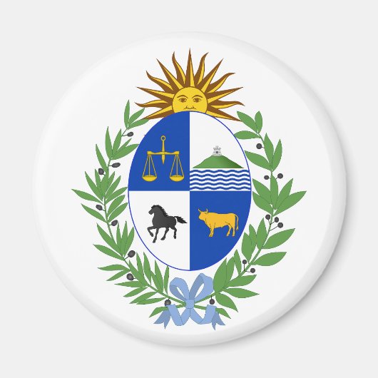Uruguay country coat arms symbol emblem flag magnet (Vorne)