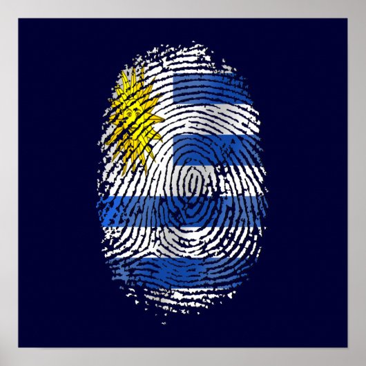 Uruguay DNA-Fingerabdruck Uruguayischer Flaggensto Poster (Vorne)