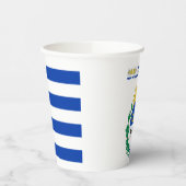 Uruguay-Fahne-Wappenpapiertassen Pappbecher (Links)