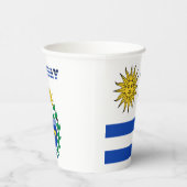 Uruguay-Fahne-Wappenpapiertassen Pappbecher (Rechts)