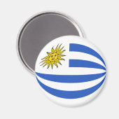 Uruguay Fisheye Flag Magnet (Vorderseite/Rückseite)