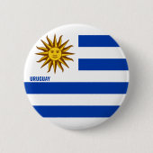Uruguay Flag Charming Patriotic Button (Vorderseite)