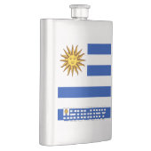 Uruguay Flag Elegant Patriotic Flachmann (Rechts)