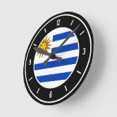 Uruguay Flag Elegant Runde Wanduhr (Winkel)