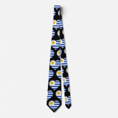Uruguay Flag Farben Herzmuster Neck Tie Krawatte (Vorderseite)