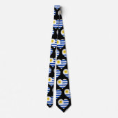 Uruguay Flag Farben Herzmuster Neck Tie Krawatte (Rückseite)