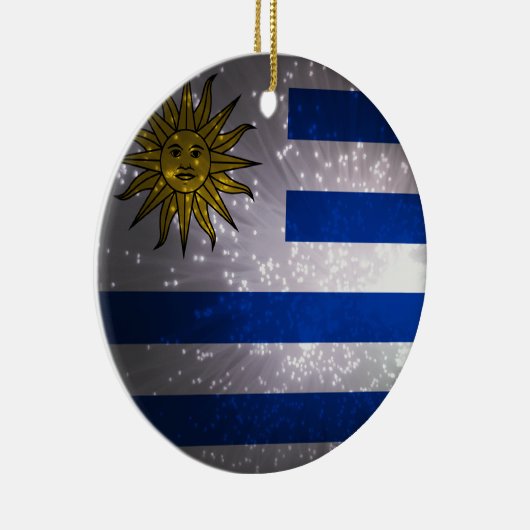 Uruguay Flag Firework Keramik Ornament (Rechts)