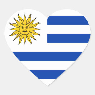 Uruguay Flag Heftsticker Herz-Aufkleber