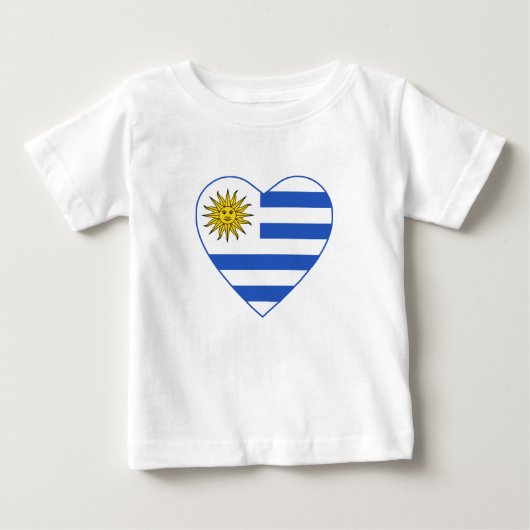 Uruguay Flag Herz T - Shirt (Vorderseite)