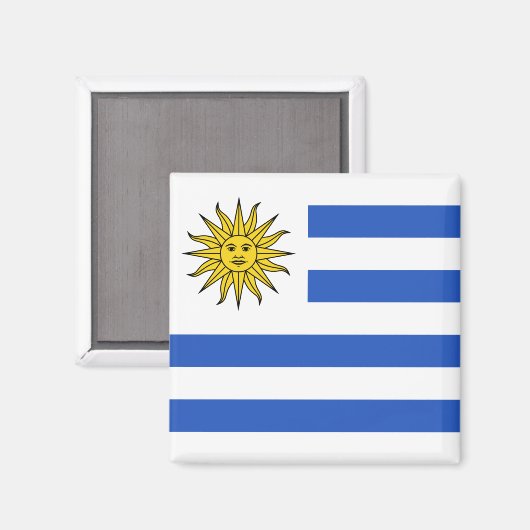 Uruguay Flag Magnet (Vorderseite/Rückseite)