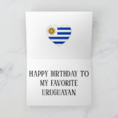 Uruguay Flag Patriotic Geburtstag Karte (Innenseite)