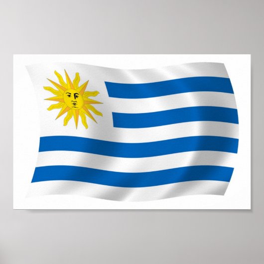 Uruguay Flag Poster Print (Vorne)
