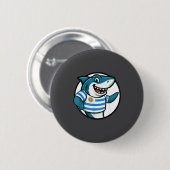 Uruguay Flag Shark Funny Uruguayan Button (Vorne & Hinten)