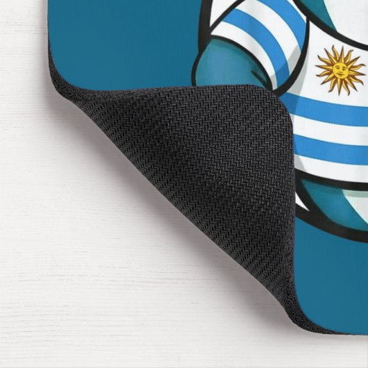 Uruguay Flag Shark Funny Uruguayan  Mousepad (Ecke)
