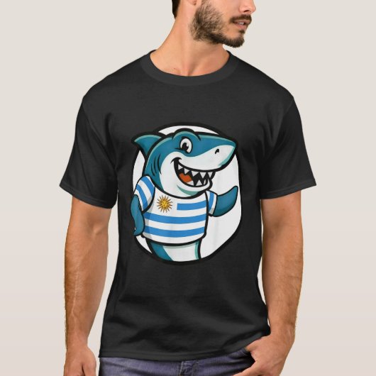 Uruguay Flag Shark Funny Uruguayan T-Shirt (Vorderseite)