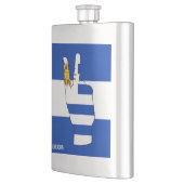 Uruguay Flag Sieg Sign Patriotic Flachmann (Links)