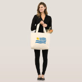 Uruguay Flag Tote Bag Jumbo Stoffbeutel (Vorderseite (Model))