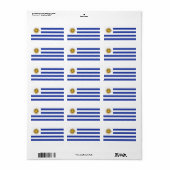 Uruguay-Flagge Adressaufkleber (Vorne)