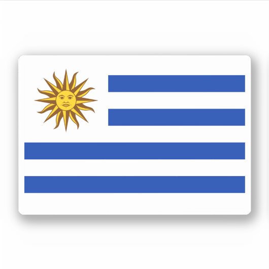 Uruguay-Flagge Aufkleber (Vorderseite)