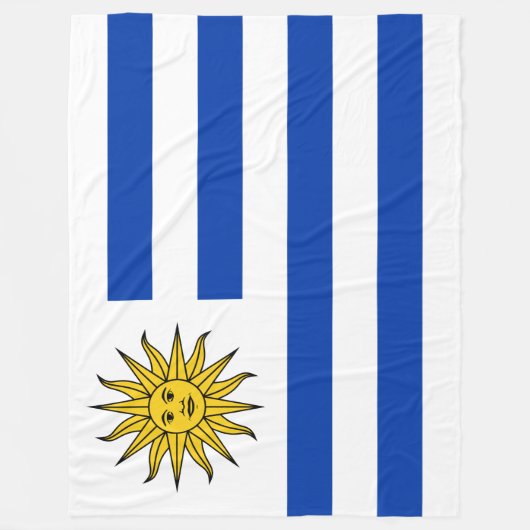 Uruguay Flagge Banda Oriental Fleecedecke (Vorderseite)