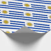 Uruguay Flagge Banda Oriental Geschenkpapier (Ecke)