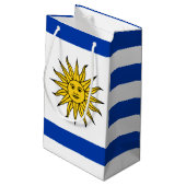 Uruguay Flagge Banda Oriental Kleine Geschenktüte (Rückseite Schrägansicht)