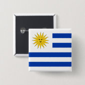 Uruguay-Flagge Button (Vorne & Hinten)