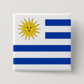 Uruguay-Flagge Button (Vorderseite)