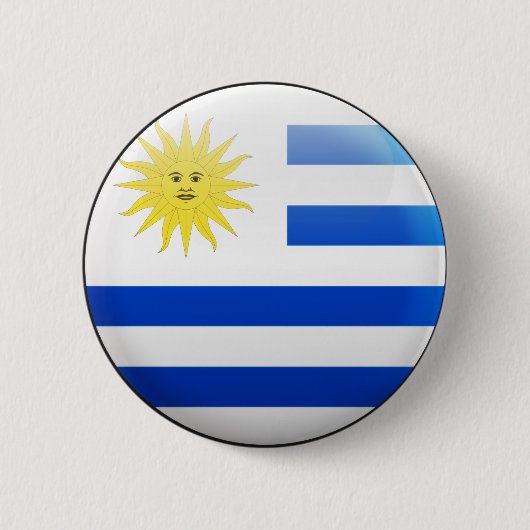 Uruguay-Flagge Button (Vorderseite)