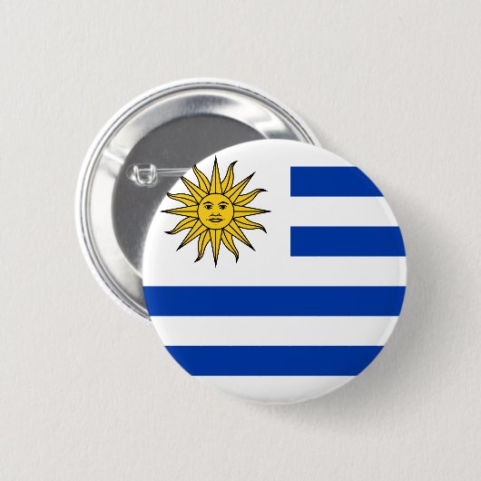 Uruguay-Flagge Button (Vorne & Hinten)