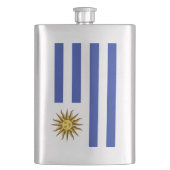 Uruguay-Flagge Flachmann (Vorderseite)