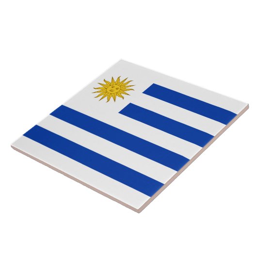 Uruguay-Flagge Fliese (Seite)