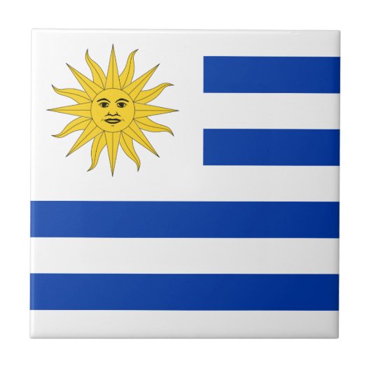 Uruguay-Flagge Fliese (Vorderseite)