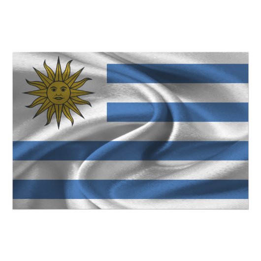 Uruguay-Flagge Fotodruck (Vorne)