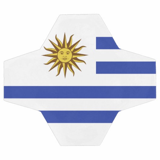 Uruguay-Flagge Fußball (Flach)