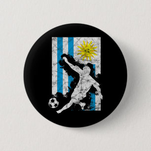 Uruguay-Flagge Fußballspieler Team Button