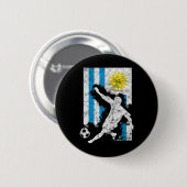 Uruguay-Flagge Fußballspieler Team  Button (Vorne & Hinten)