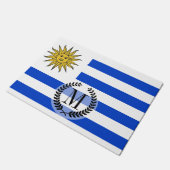 Uruguay-Flagge Fußmatte (Schrägansicht)